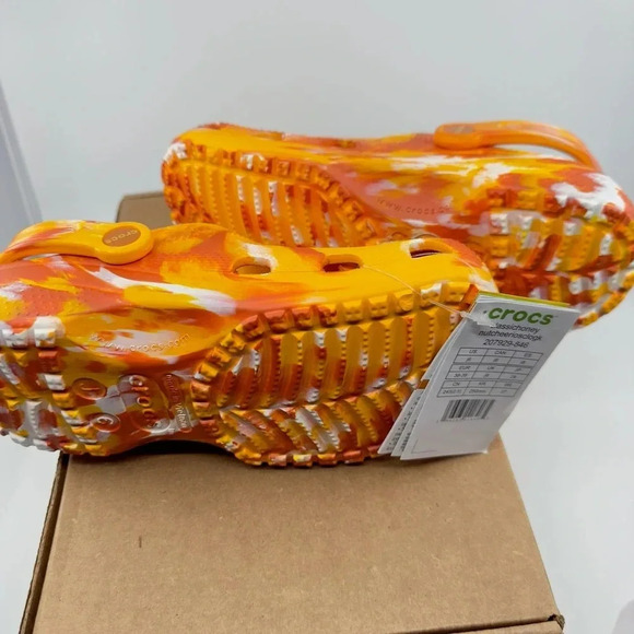 NEW Crocs Classic Clog Honey Nut Cheerios \'Orange Yellow\' 207929-846 Size J6